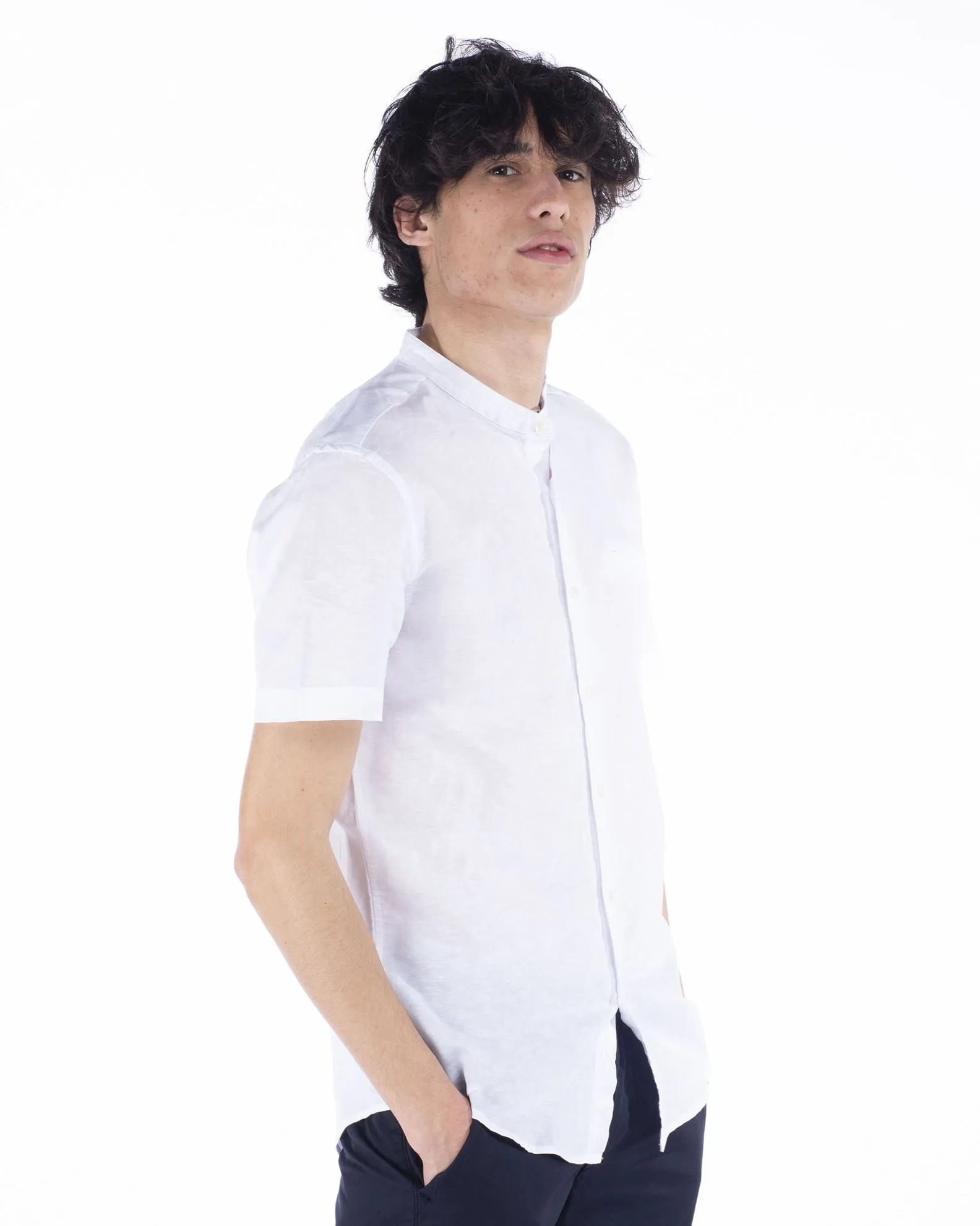 CAMICIA MANICA CORTA COREANA IN LINO                                            Previous productCAMICIA MANICA CORTA COREAN...  