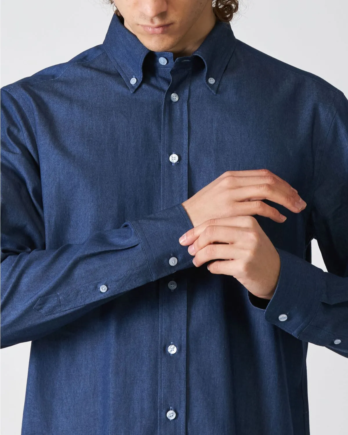 Camicia Roma Blu con Logo