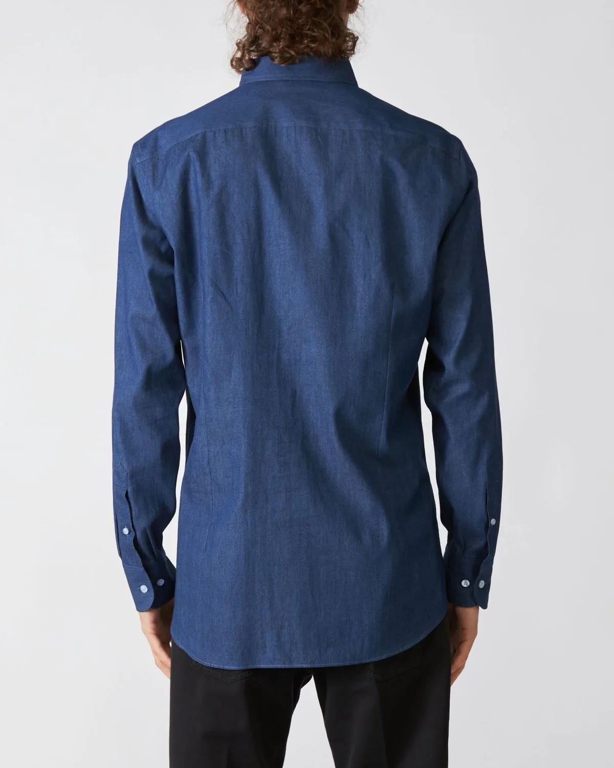 Camicia Roma Blu con Logo