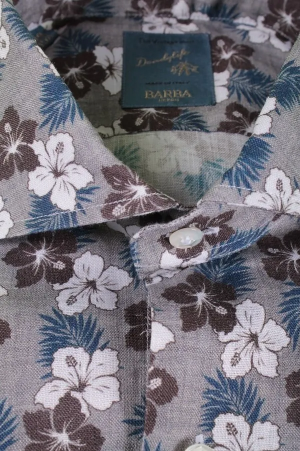Camicia Uomo Barba Napoli Grigio