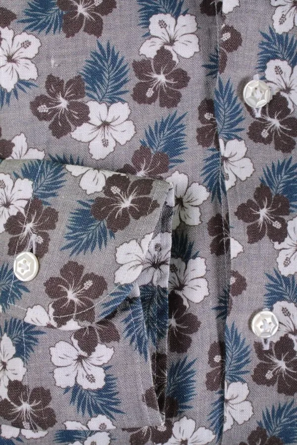 Camicia Uomo Barba Napoli Grigio