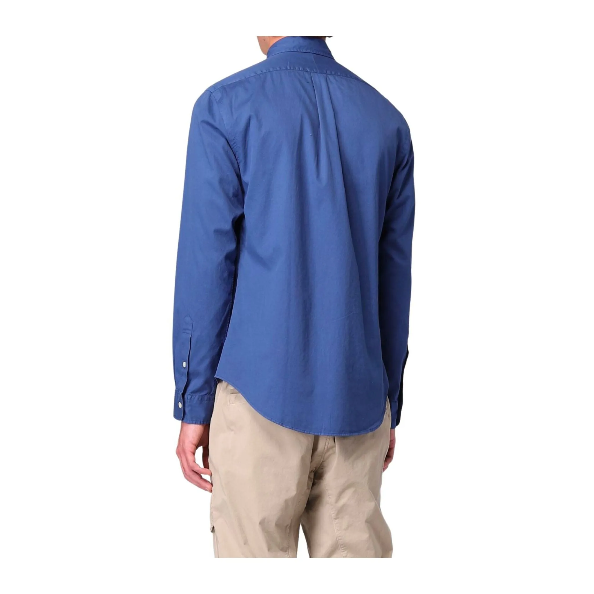 Camicia Uomo Blu tinta unita