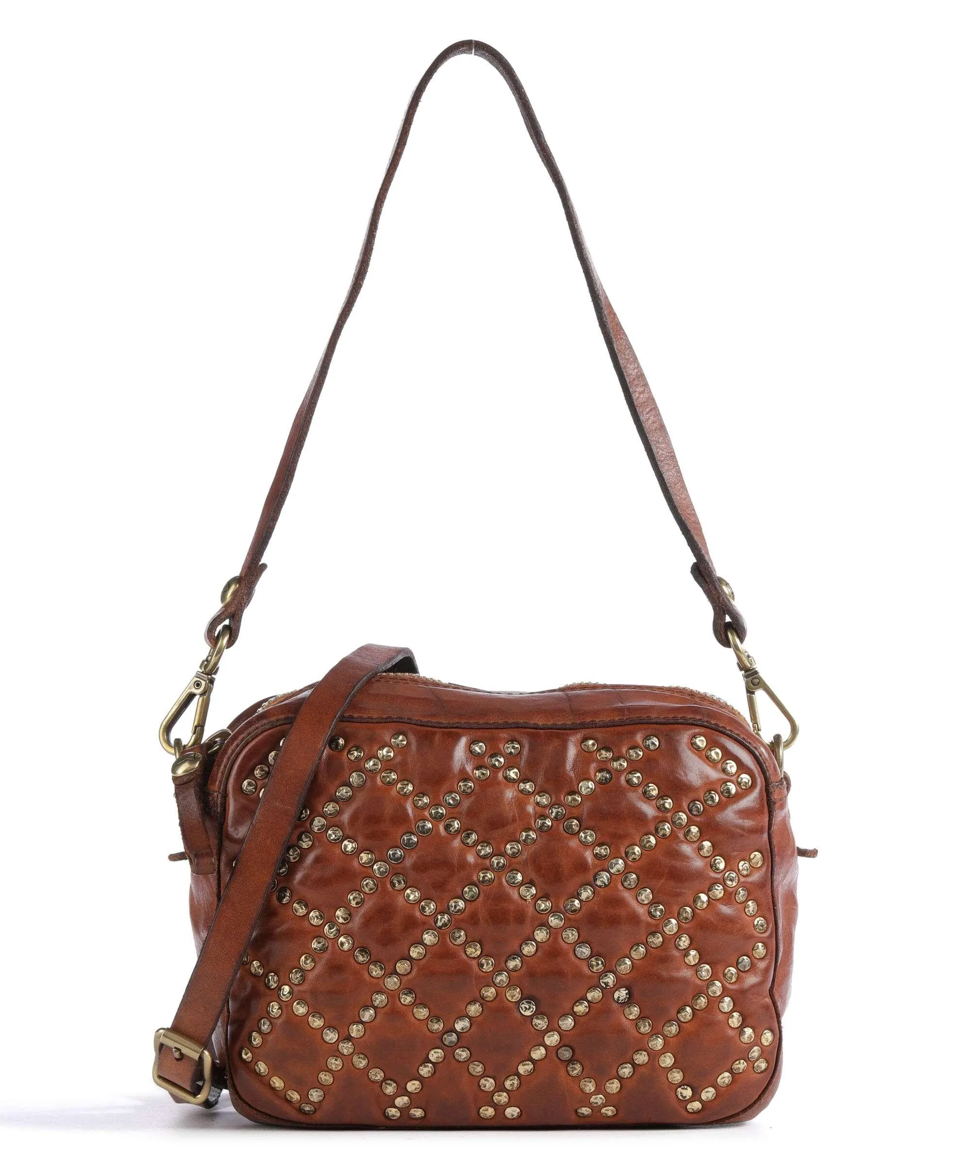  Campomaggi Prestige Borsa a spalla pelle di vacchetta grana marrone  