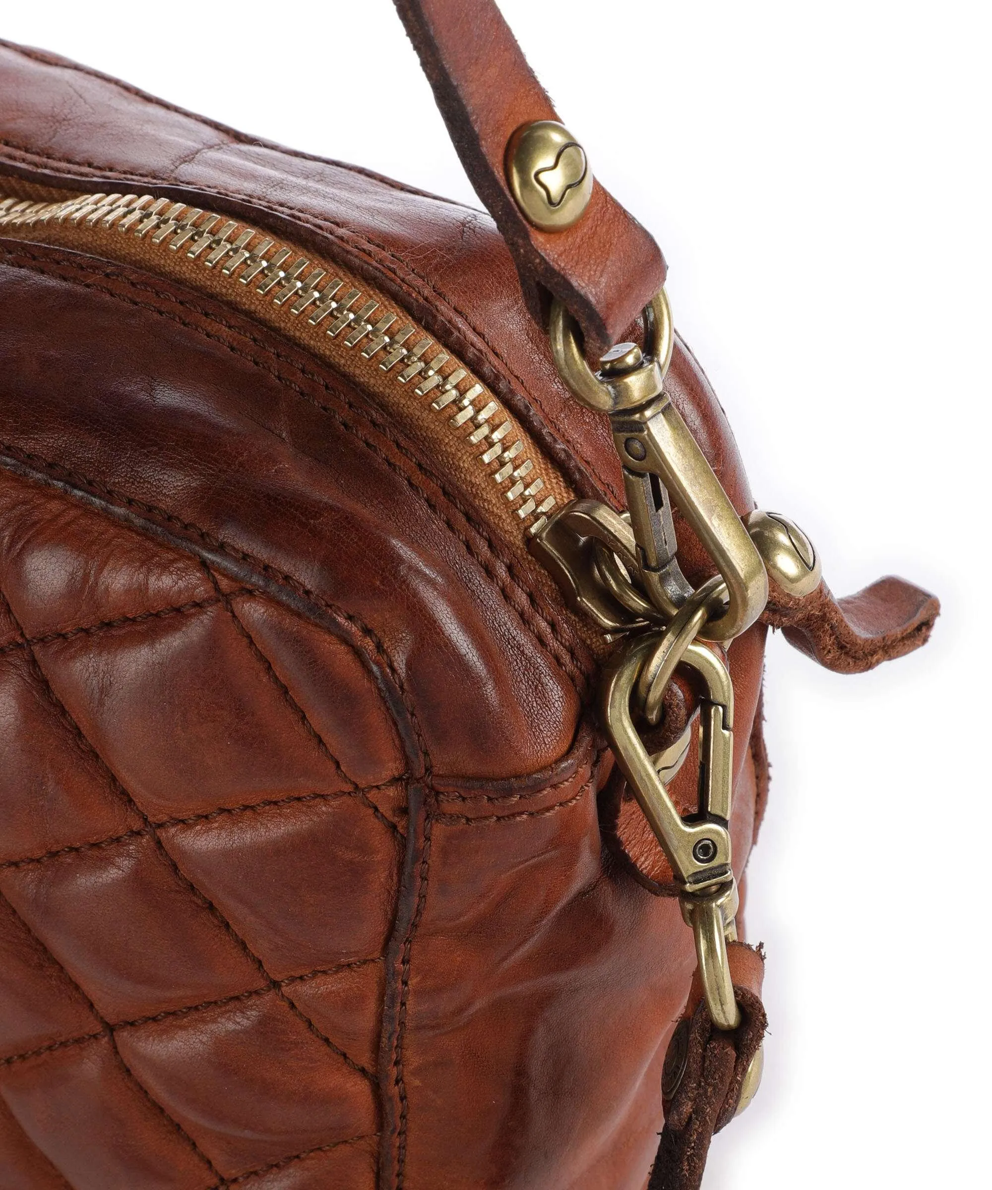  Campomaggi Prestige Borsa a spalla pelle di vacchetta grana marrone  