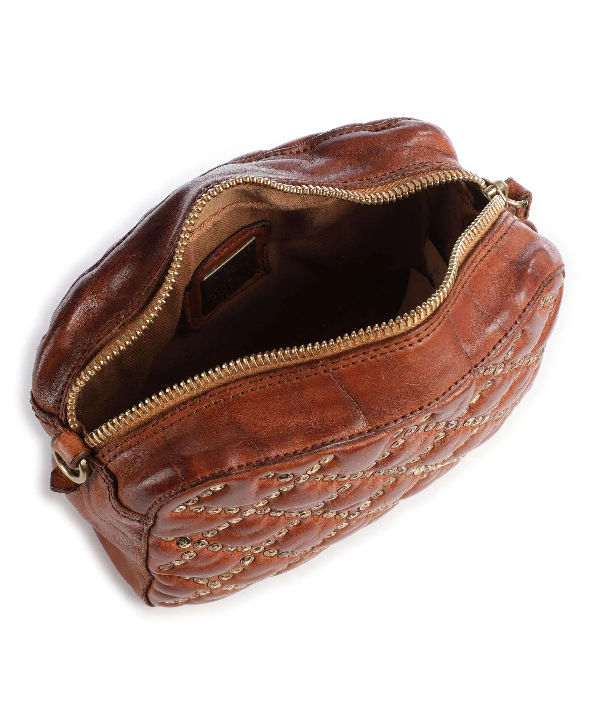  Campomaggi Prestige Borsa a spalla pelle di vacchetta grana marrone  
