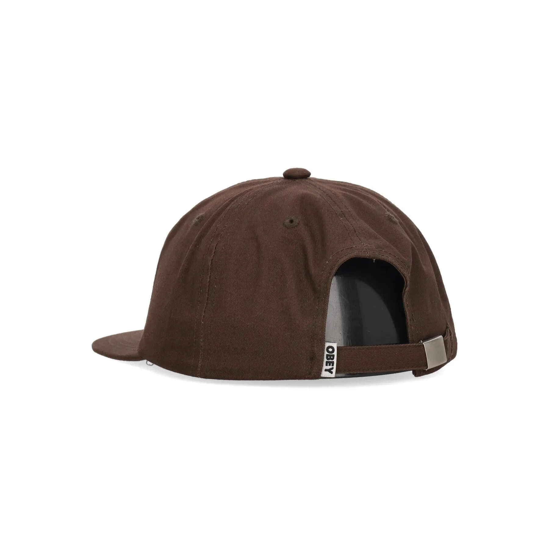 Cappellino Visiera Piatta Uomo Bold Twill 6 Panel Strapback Brown