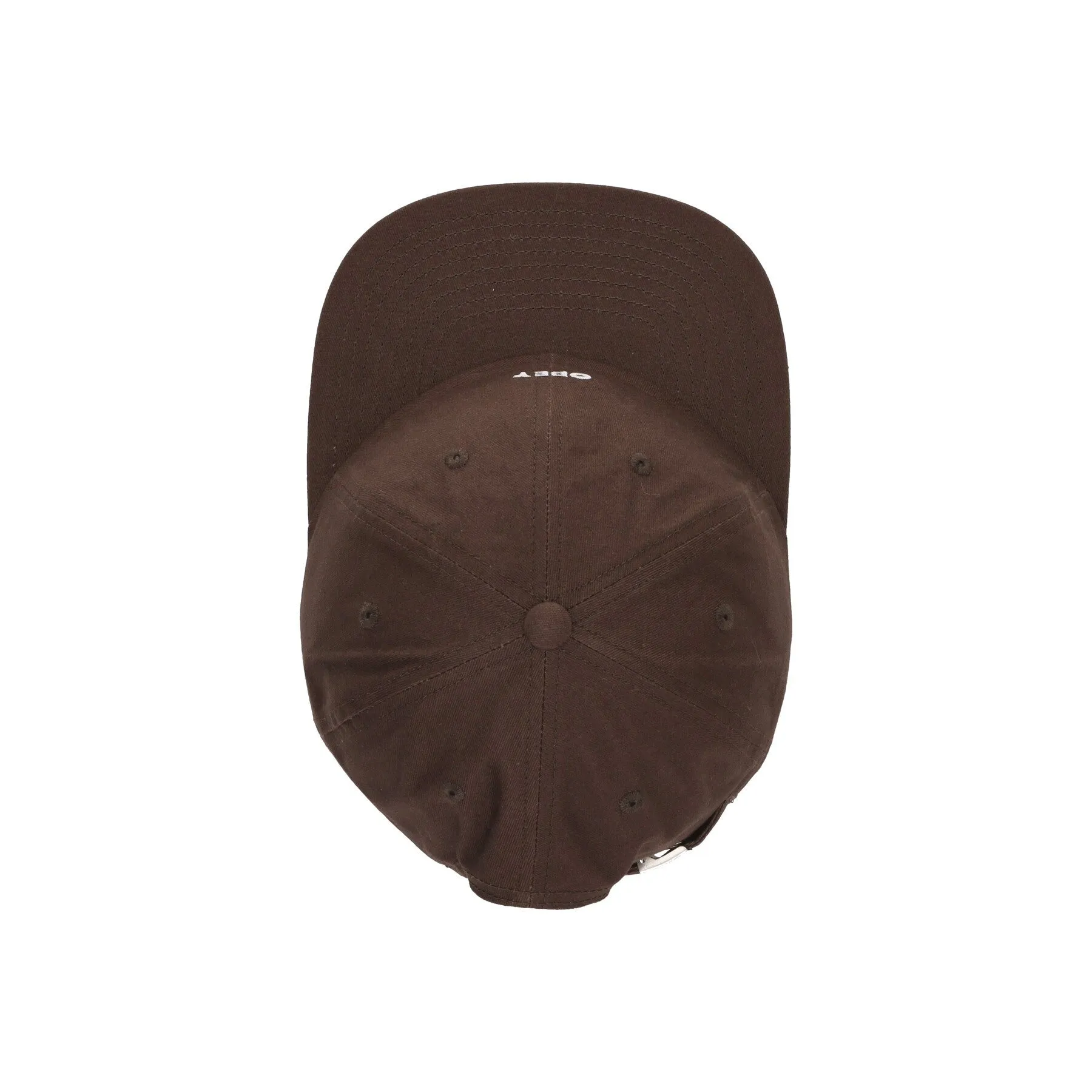Cappellino Visiera Piatta Uomo Bold Twill 6 Panel Strapback Brown