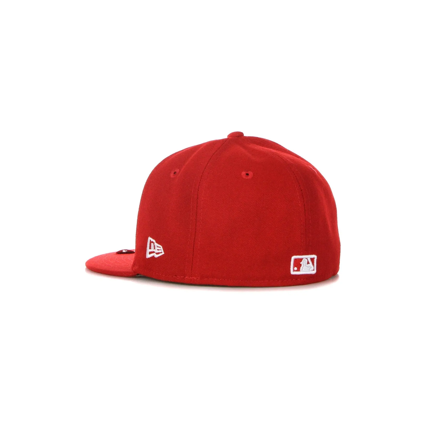 Cappellino Visiera Piatta Uomo Mlb Basic League Essential 5950 Neyyan Scarlet/white
