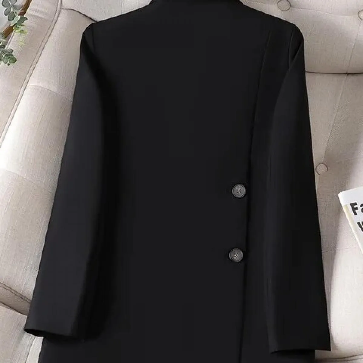 Cappotto da giacca allentato solido a maniche lunghe femminile nero beige caffè da donna casual di nuovo arrivo