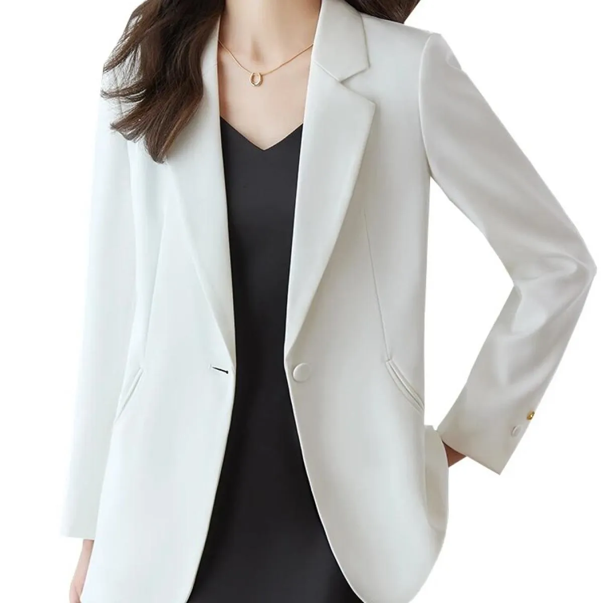 Cappotto da giacca casual da donna casual solido a maniche lunghe rosa nero bianco da donna di nuovo arrivo per l'autunno invern