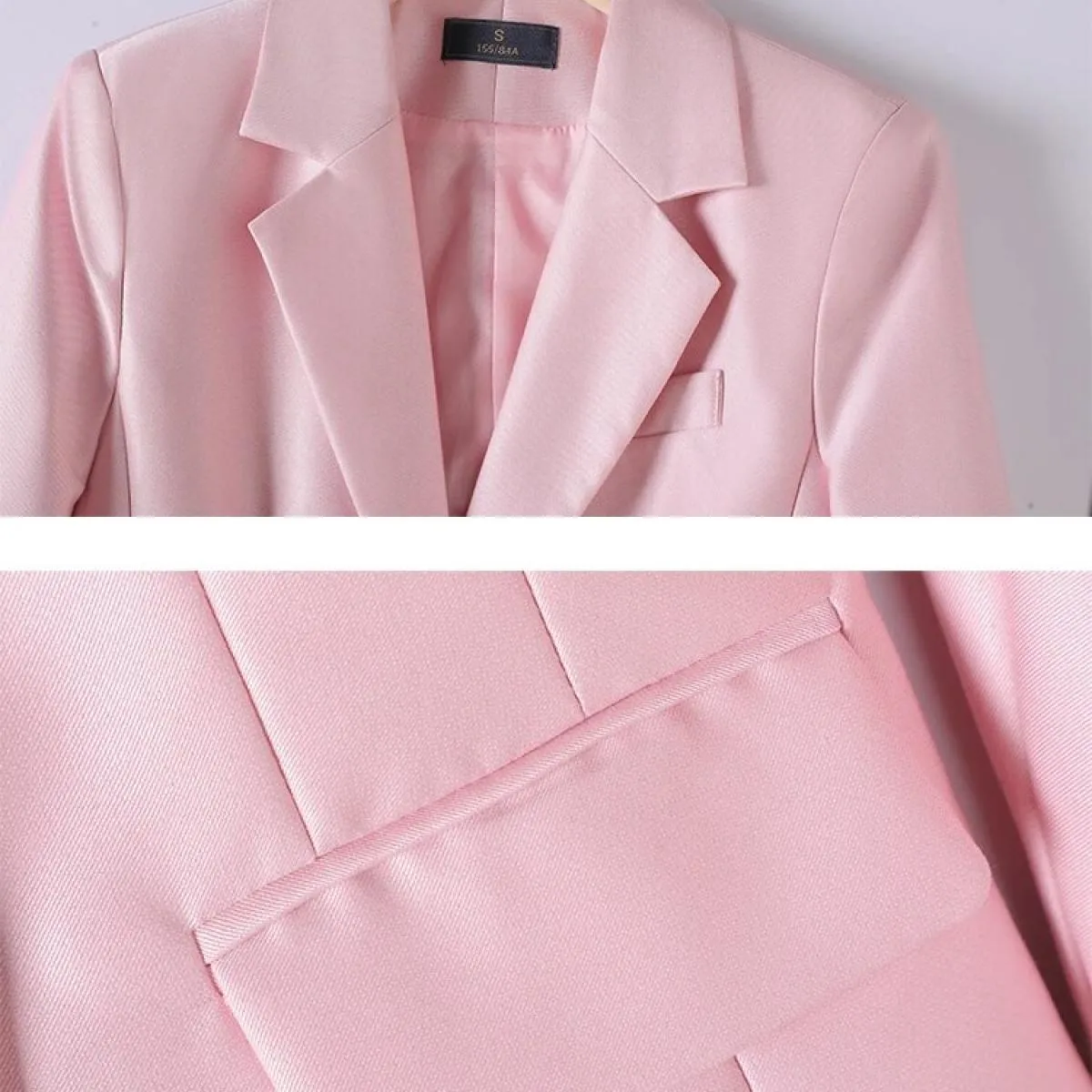 Cappotto da giacca da lavoro da lavoro da donna da ufficio da donna formale rosa bianco blu scuro moda femminile per l'autunno i