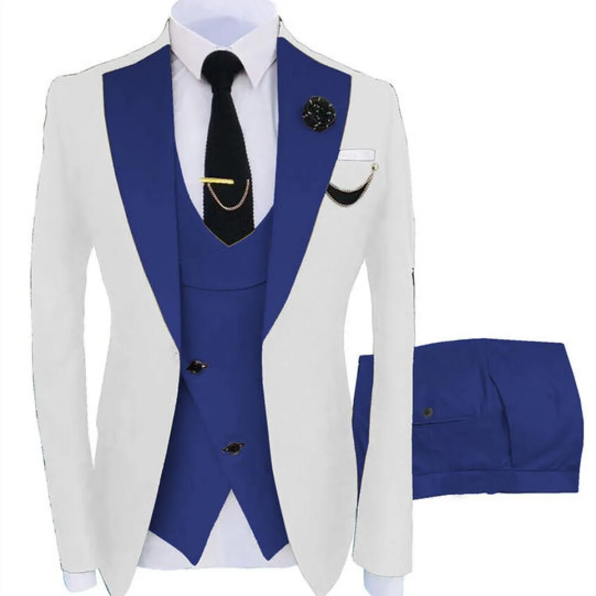 Cappotto da uomo Business formale completo slim fit completo gilet da festa pantaloni matrimonio 3 pezzi Blazer Verde Hombre Jav