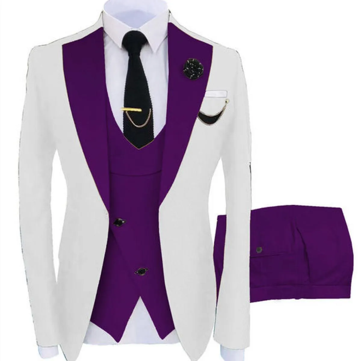 Cappotto da uomo Business formale completo slim fit completo gilet da festa pantaloni matrimonio 3 pezzi Blazer Verde Hombre Jav