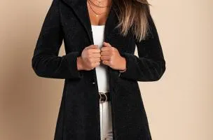 Cappotto elegante Nusca, nero