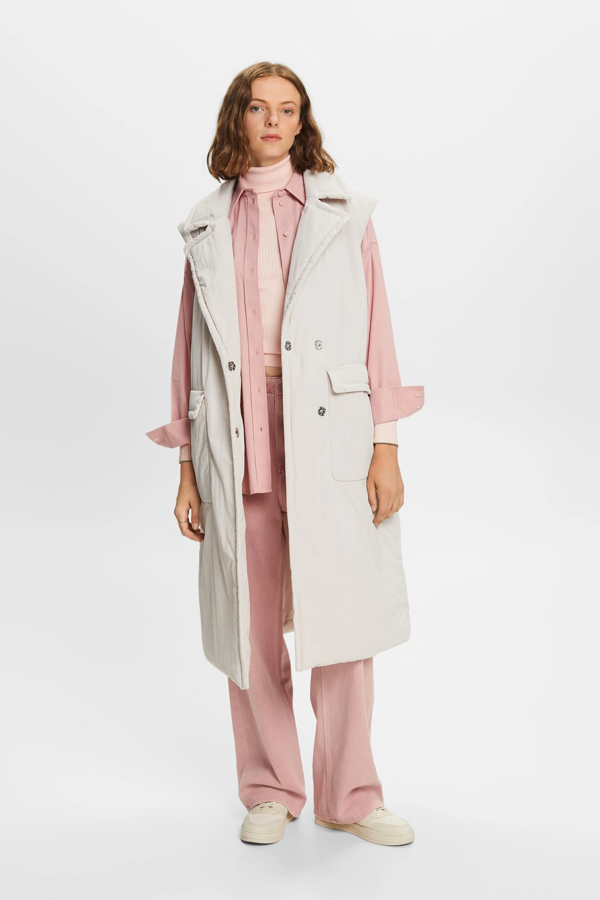 Cappotto imbottito 2 in 1 con maniche rimovibili