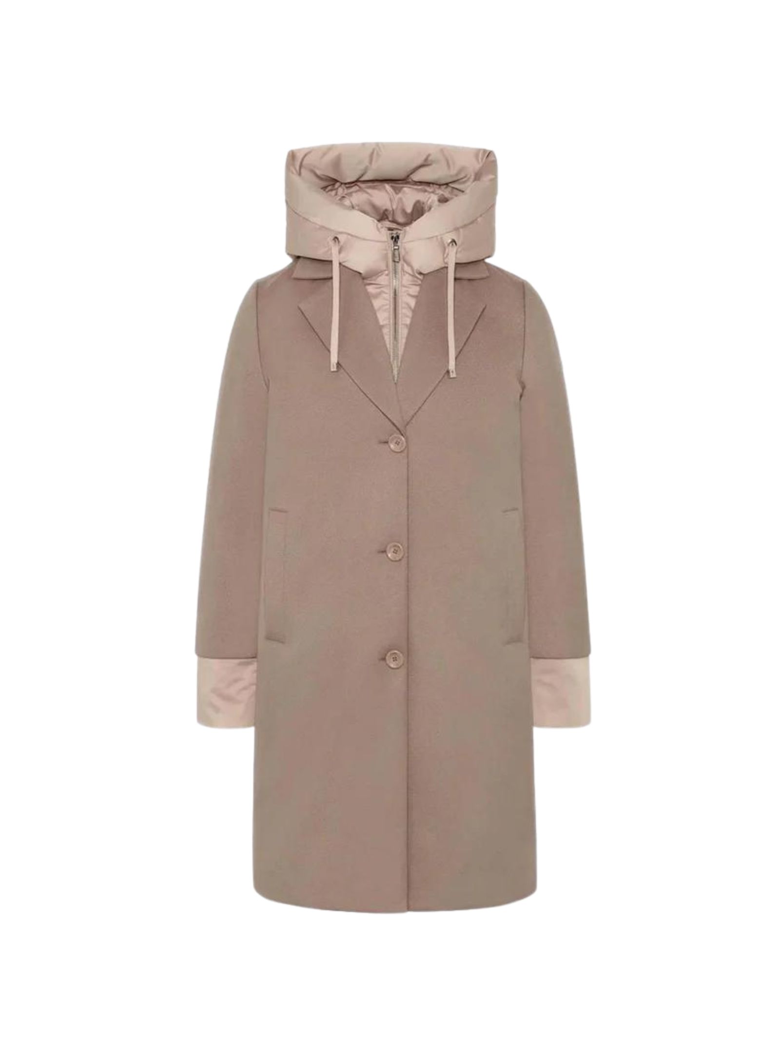 CAPPOTTO IMBOTTITO BI-MATERIALET