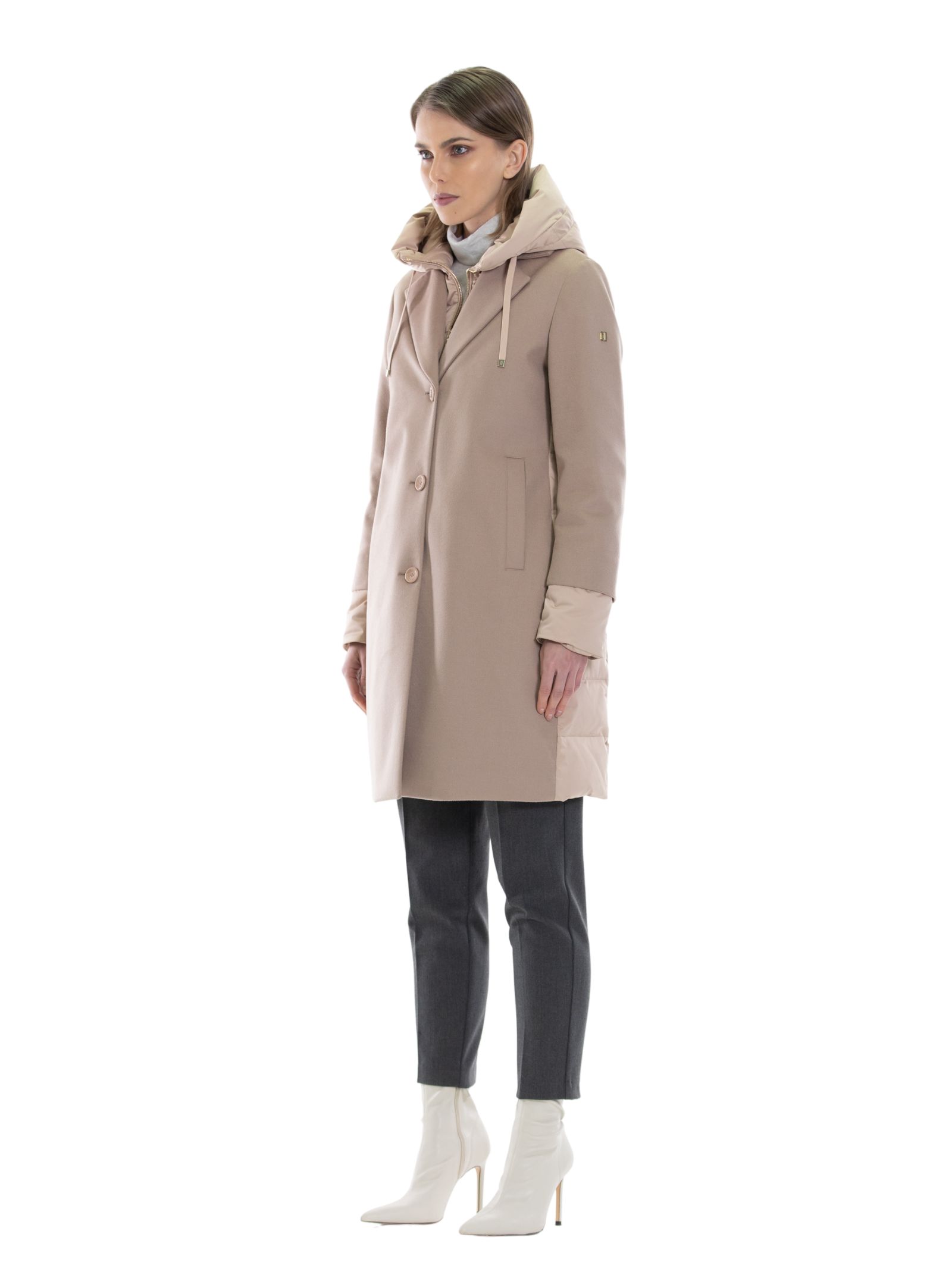 CAPPOTTO IMBOTTITO BI-MATERIALET