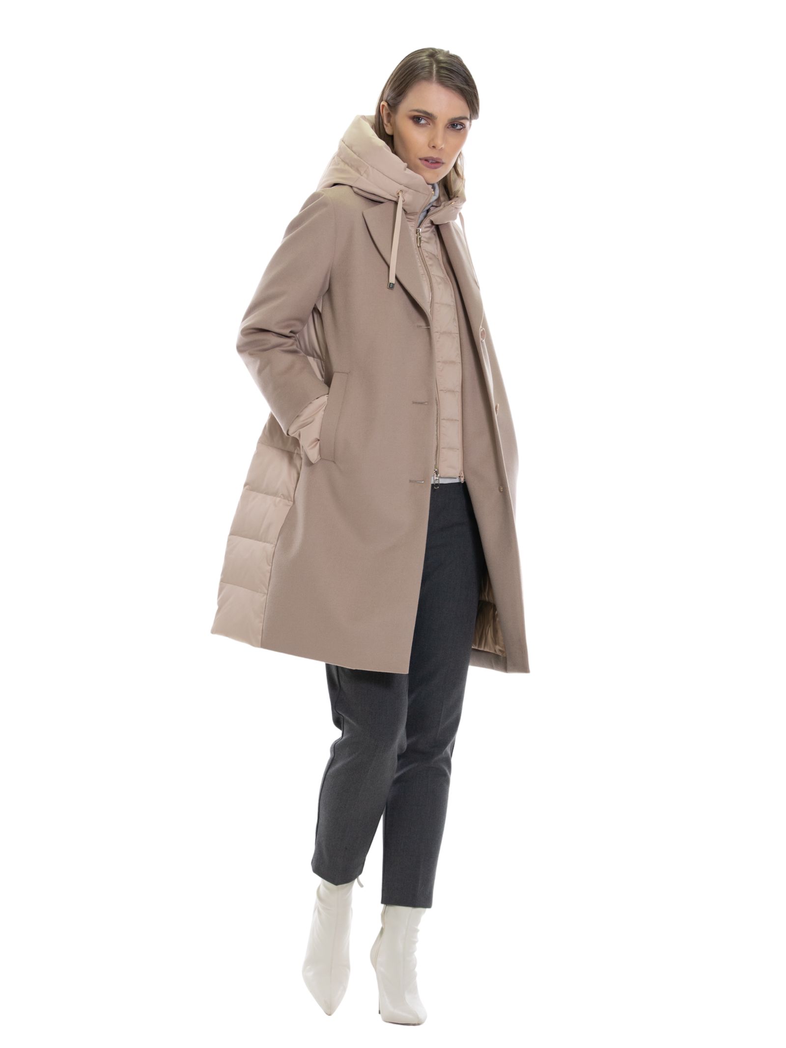 CAPPOTTO IMBOTTITO BI-MATERIALET