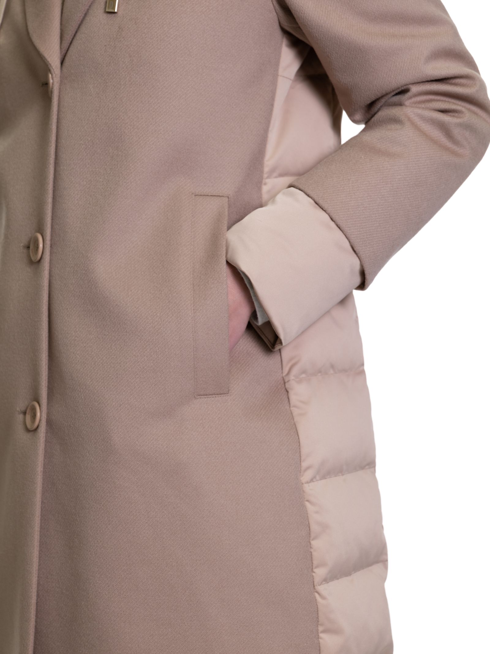 CAPPOTTO IMBOTTITO BI-MATERIALET