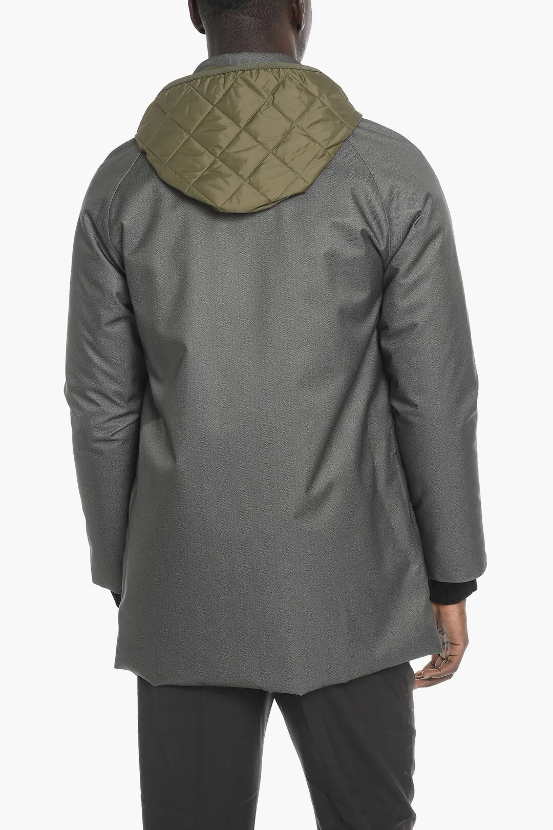 Cappotto Imbottito Multitasca con Cappuccio Removibile