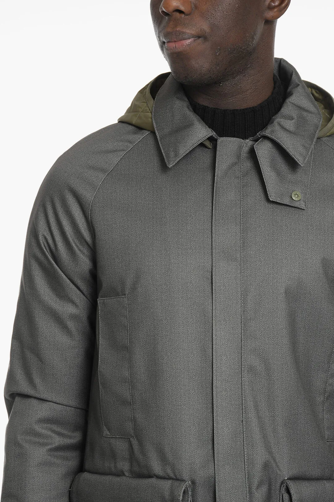 Cappotto Imbottito Multitasca con Cappuccio Removibile