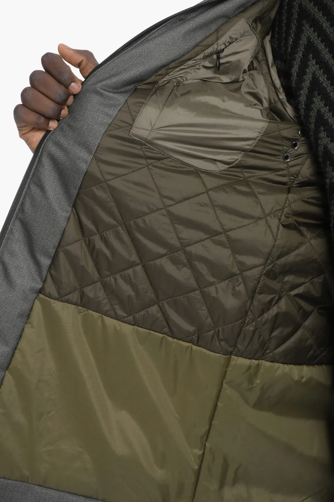 Cappotto Imbottito Multitasca con Cappuccio Removibile