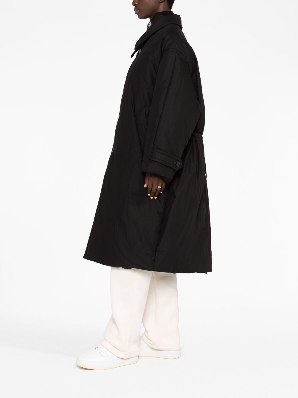 Cappotto imbottito oversize in nero - donna