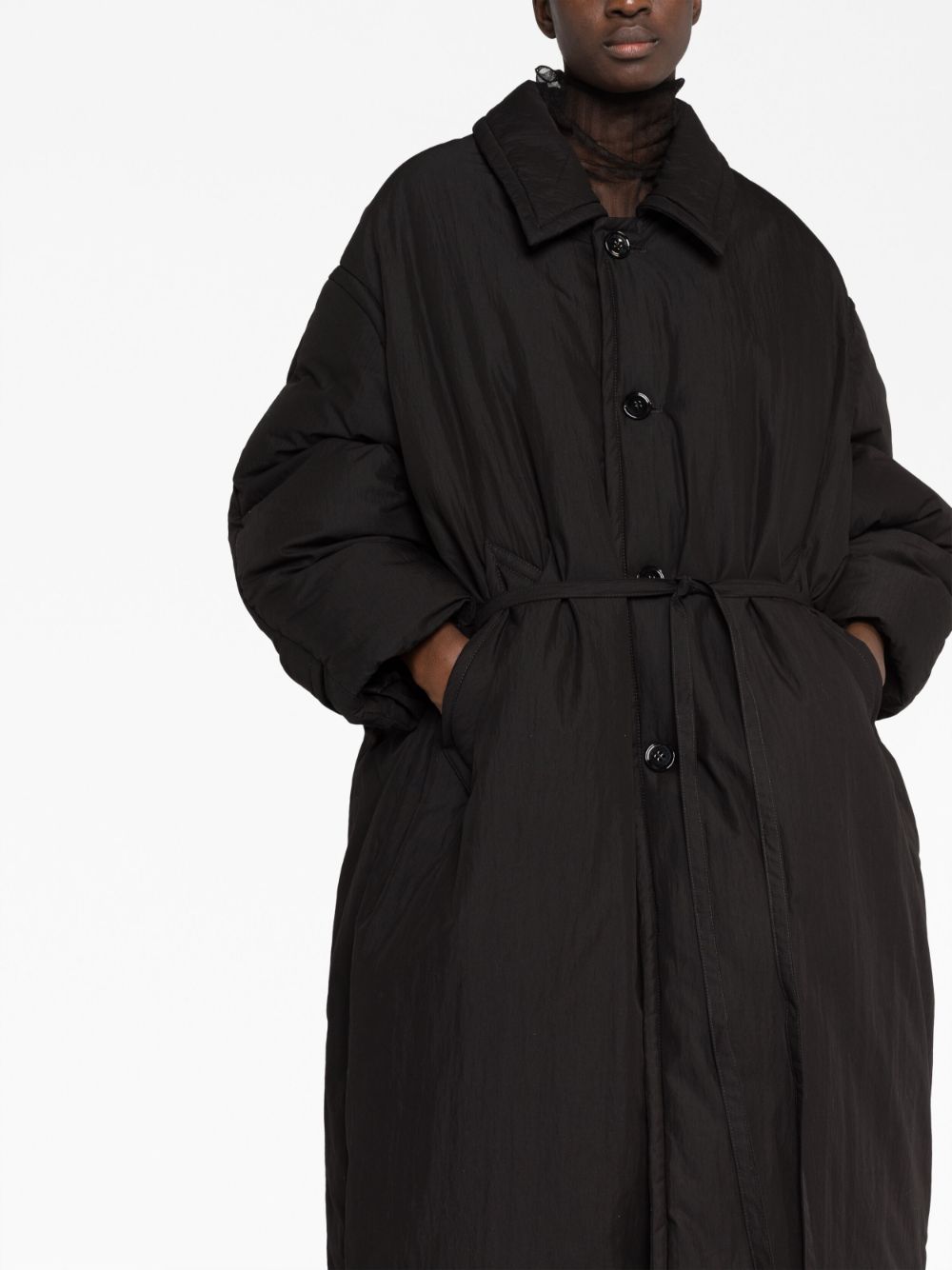 Cappotto imbottito oversize in nero - donna