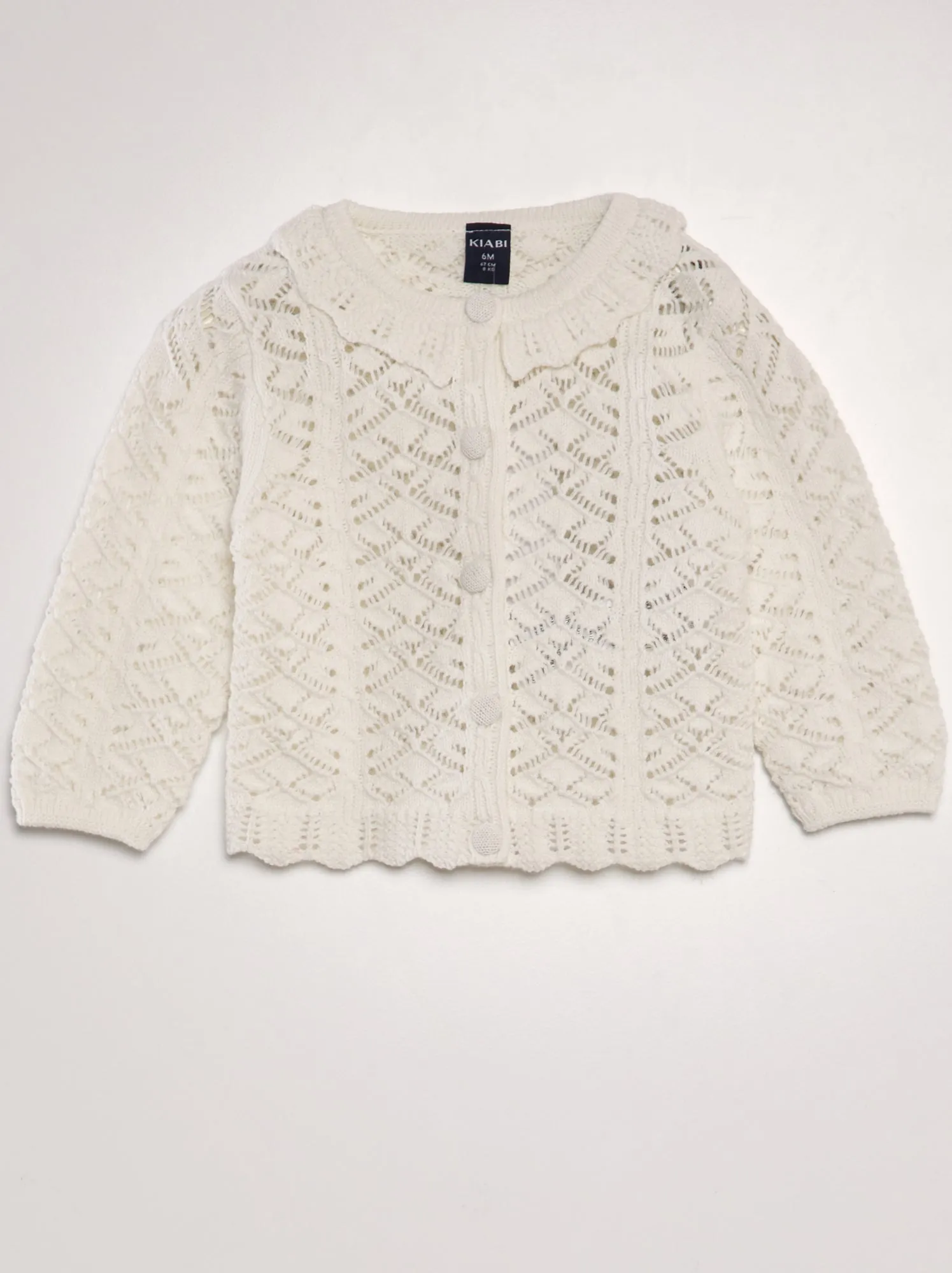 Cardigan all'uncinetto - BIANCO