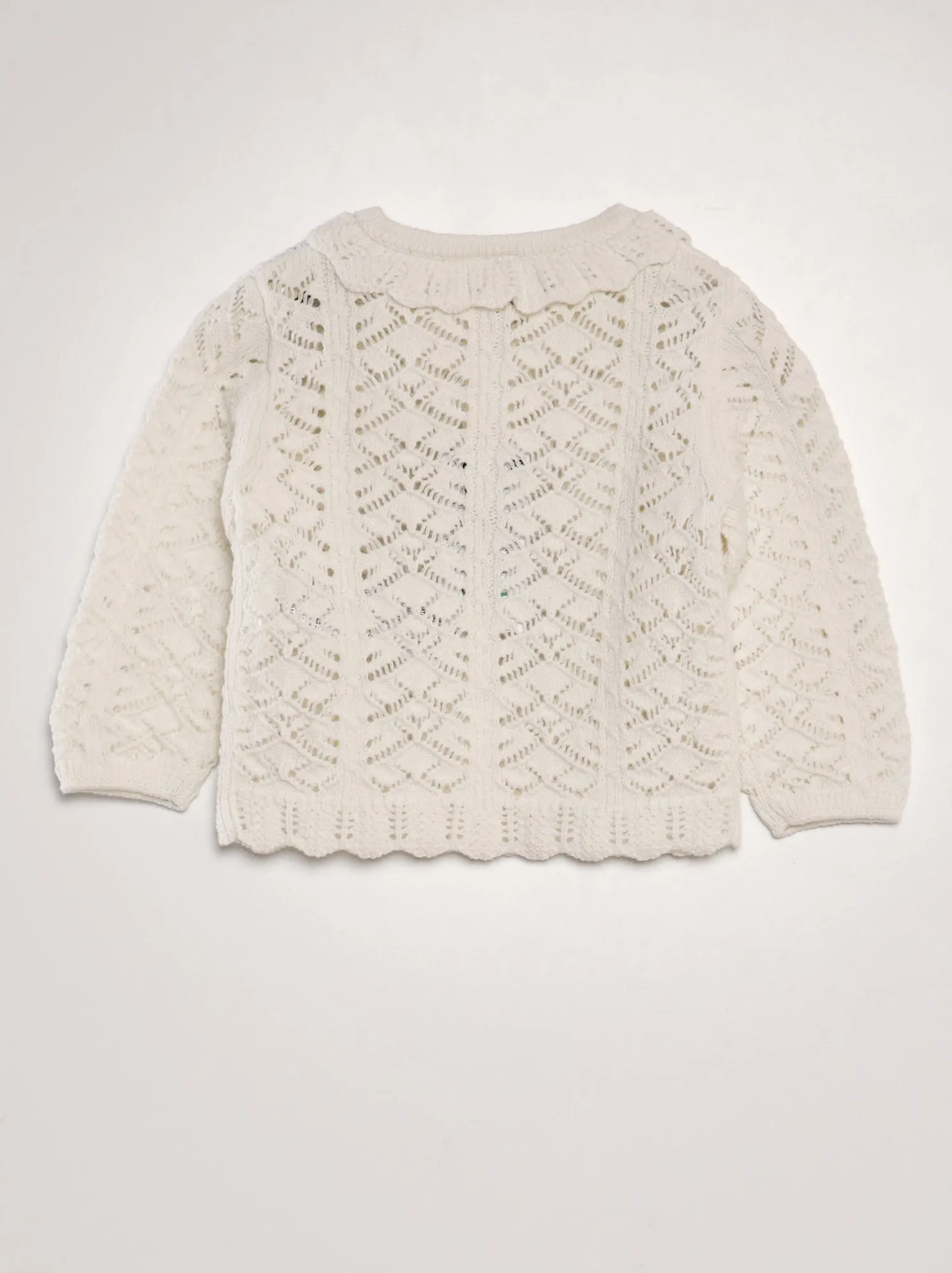 Cardigan all'uncinetto - BIANCO