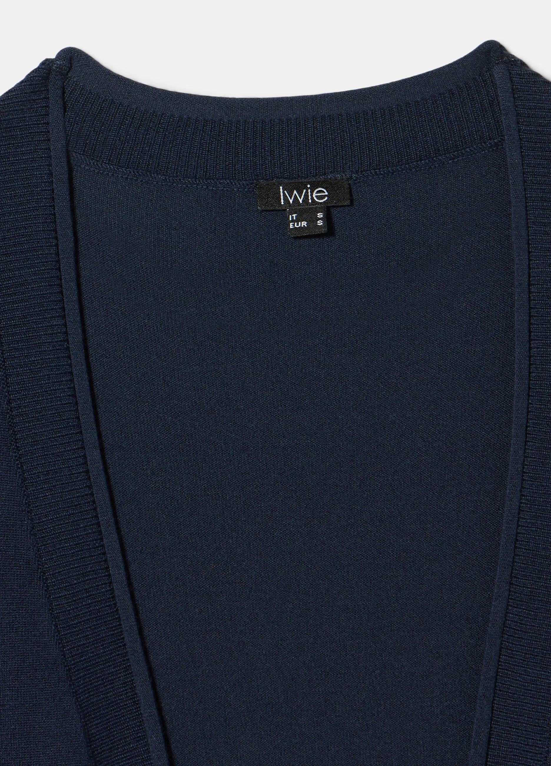 Cardigan aperto in misto viscosa donna