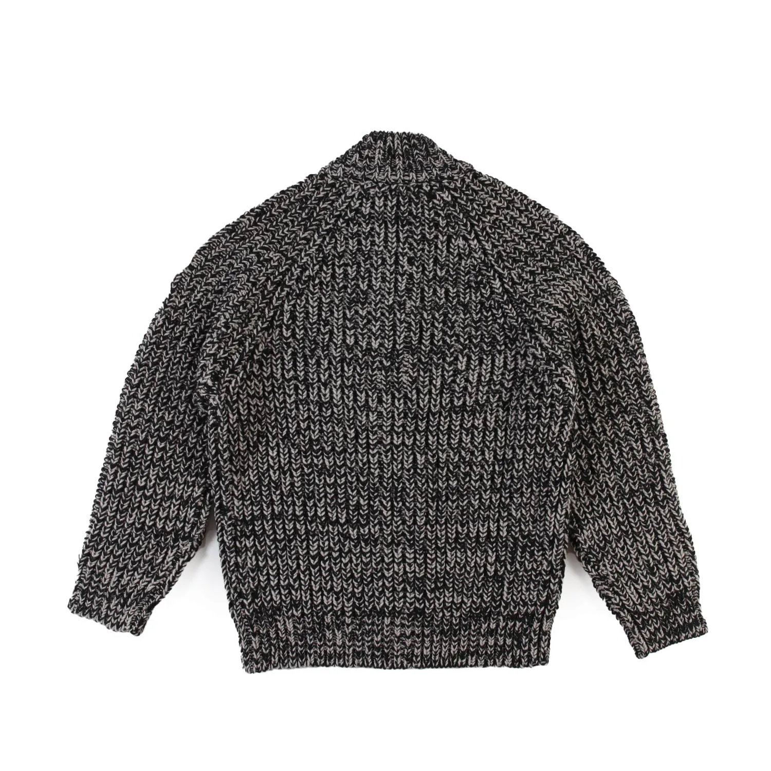 Cardigan Armani Junior Nero E Beige Melange
