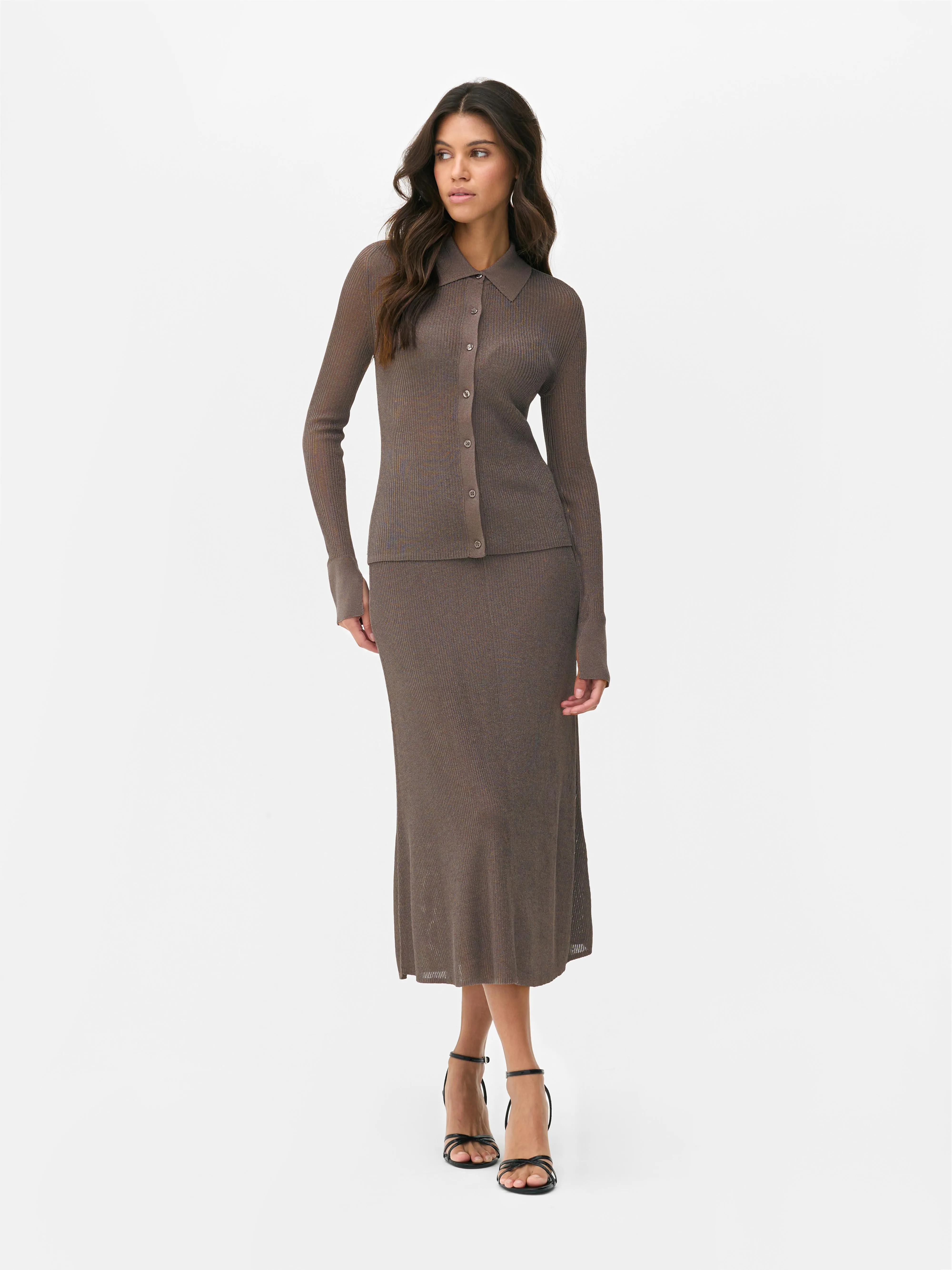 Cardigan con colletto scintillante Paula Echevarría