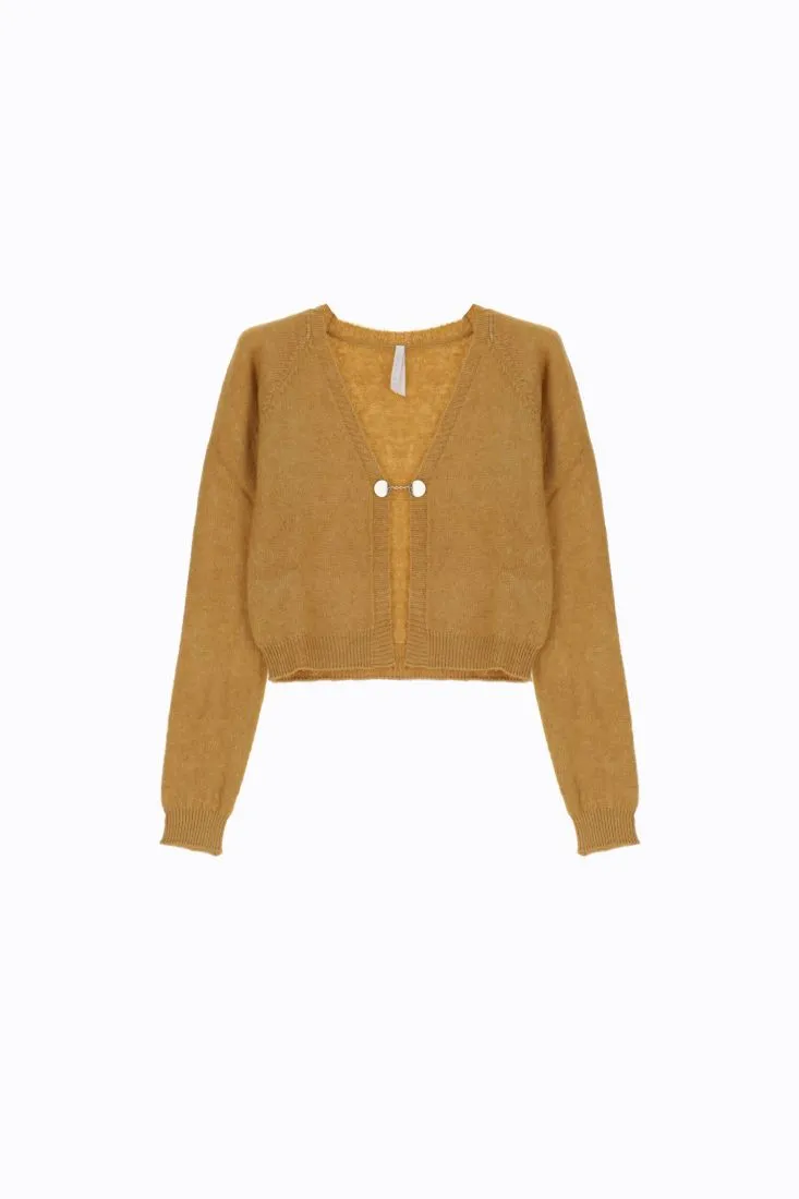 Cardigan con dettaglio a catena