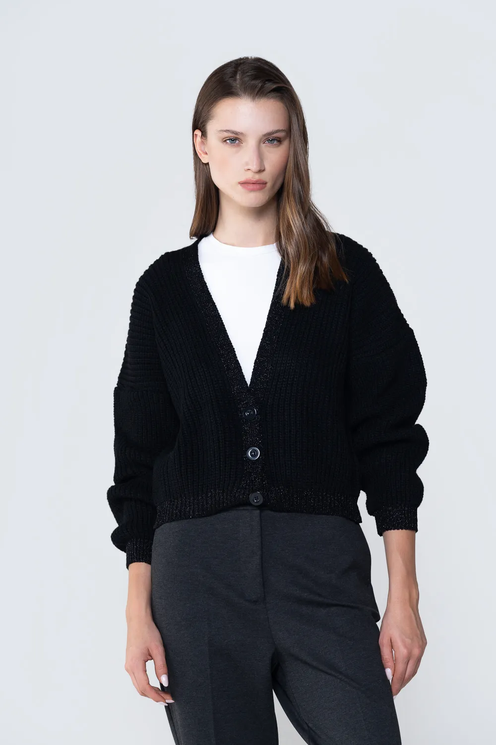 Cardigan con lurex