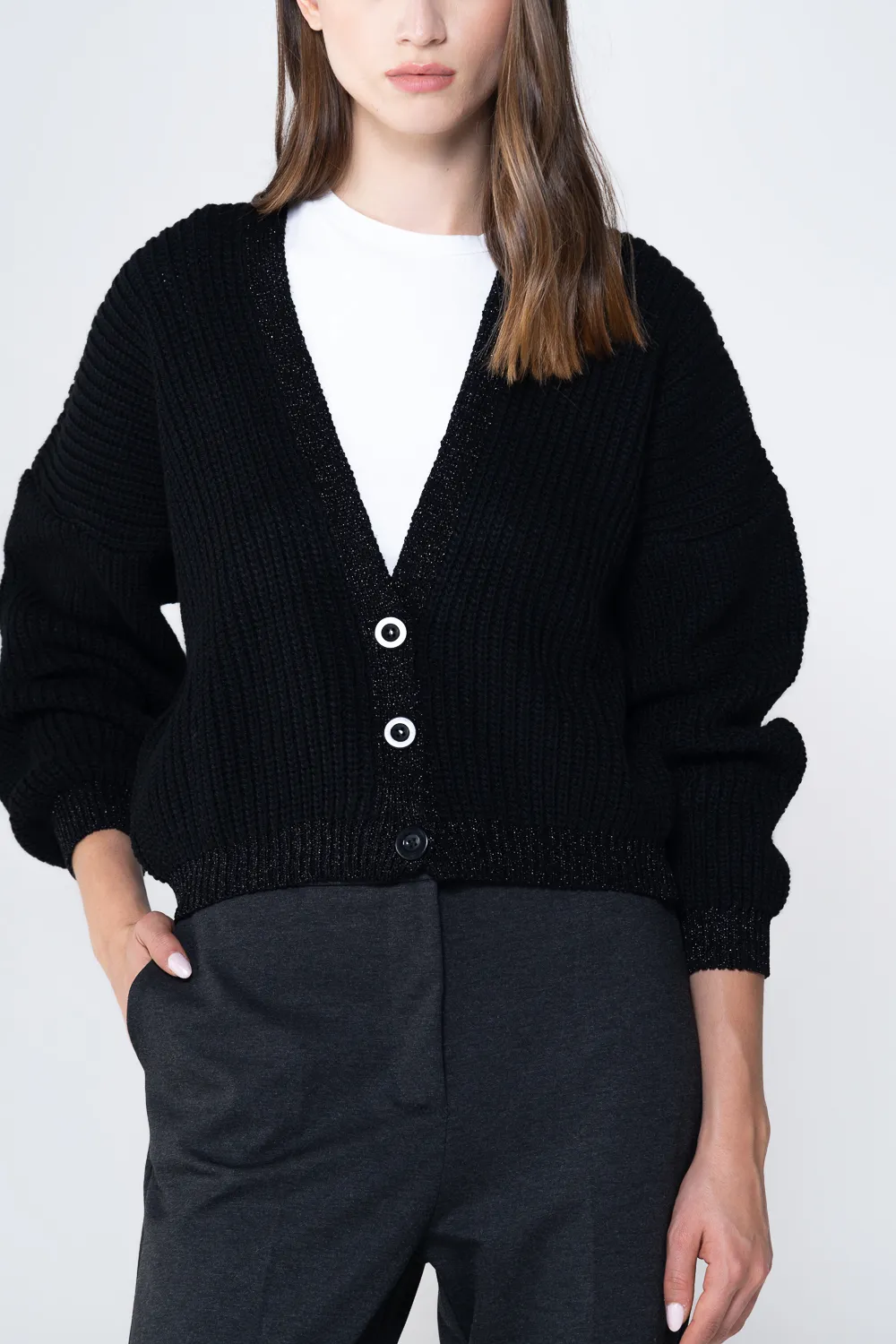 Cardigan con lurex