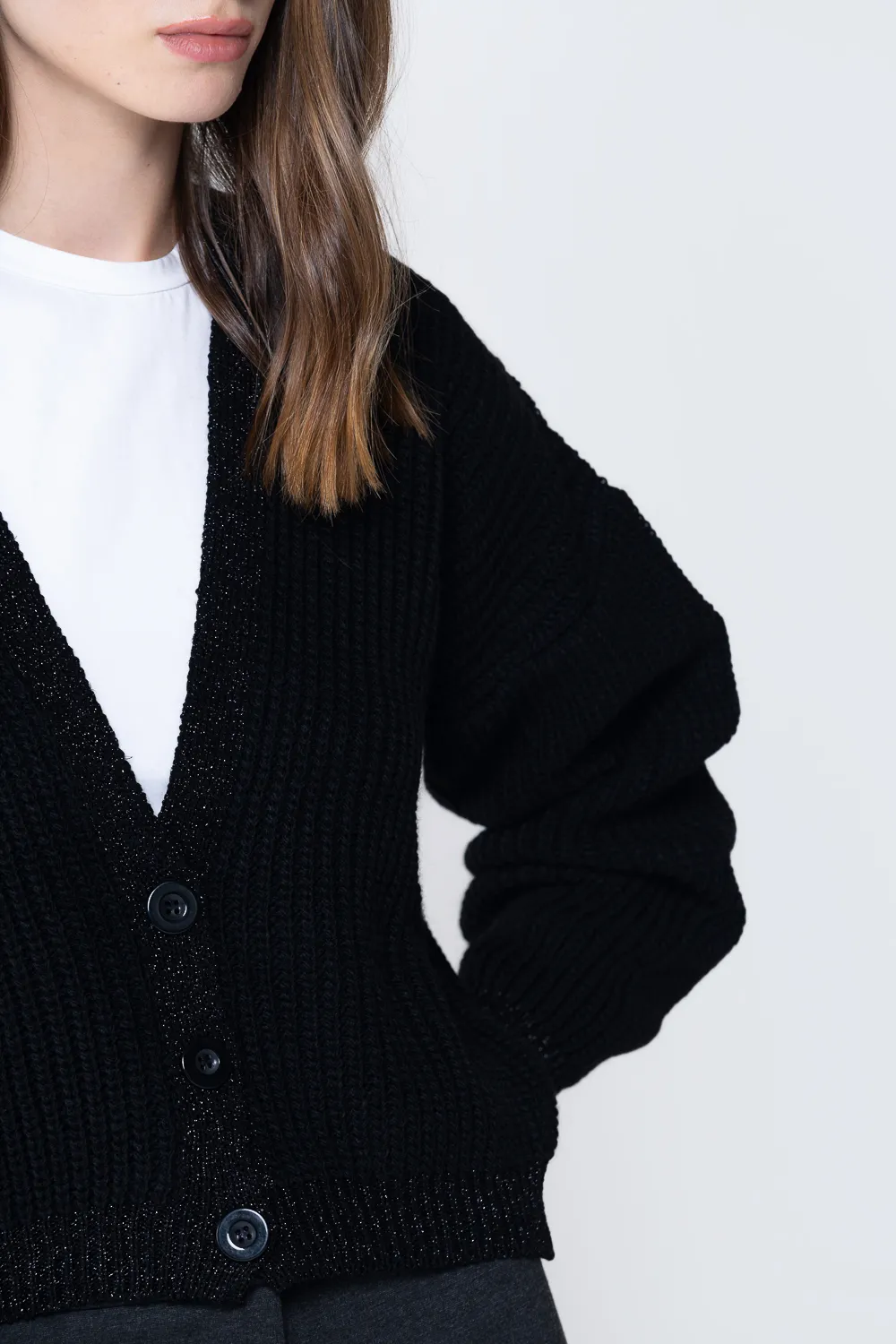Cardigan con lurex