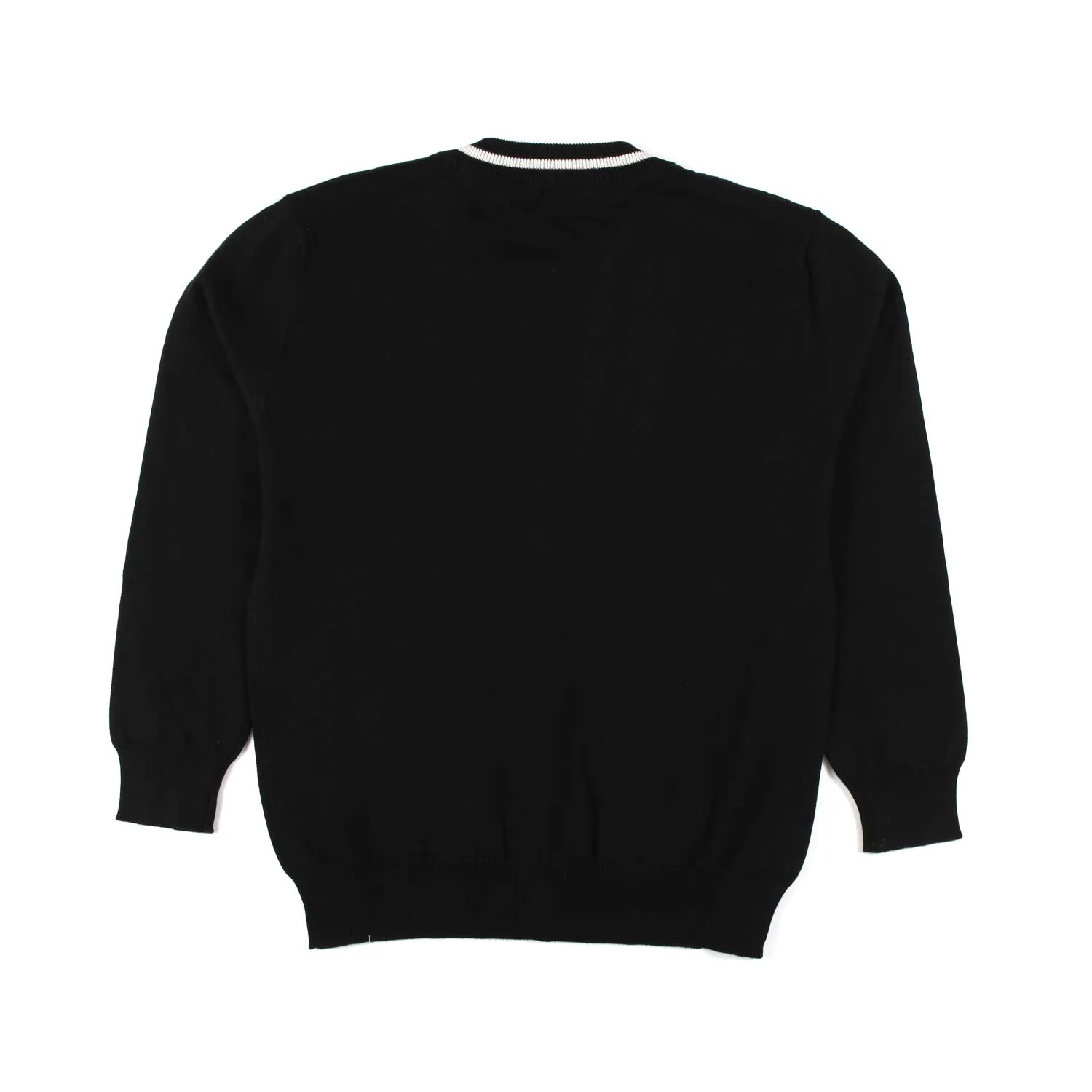 Cardigan Nero E Bianco Con Bottoni Oro