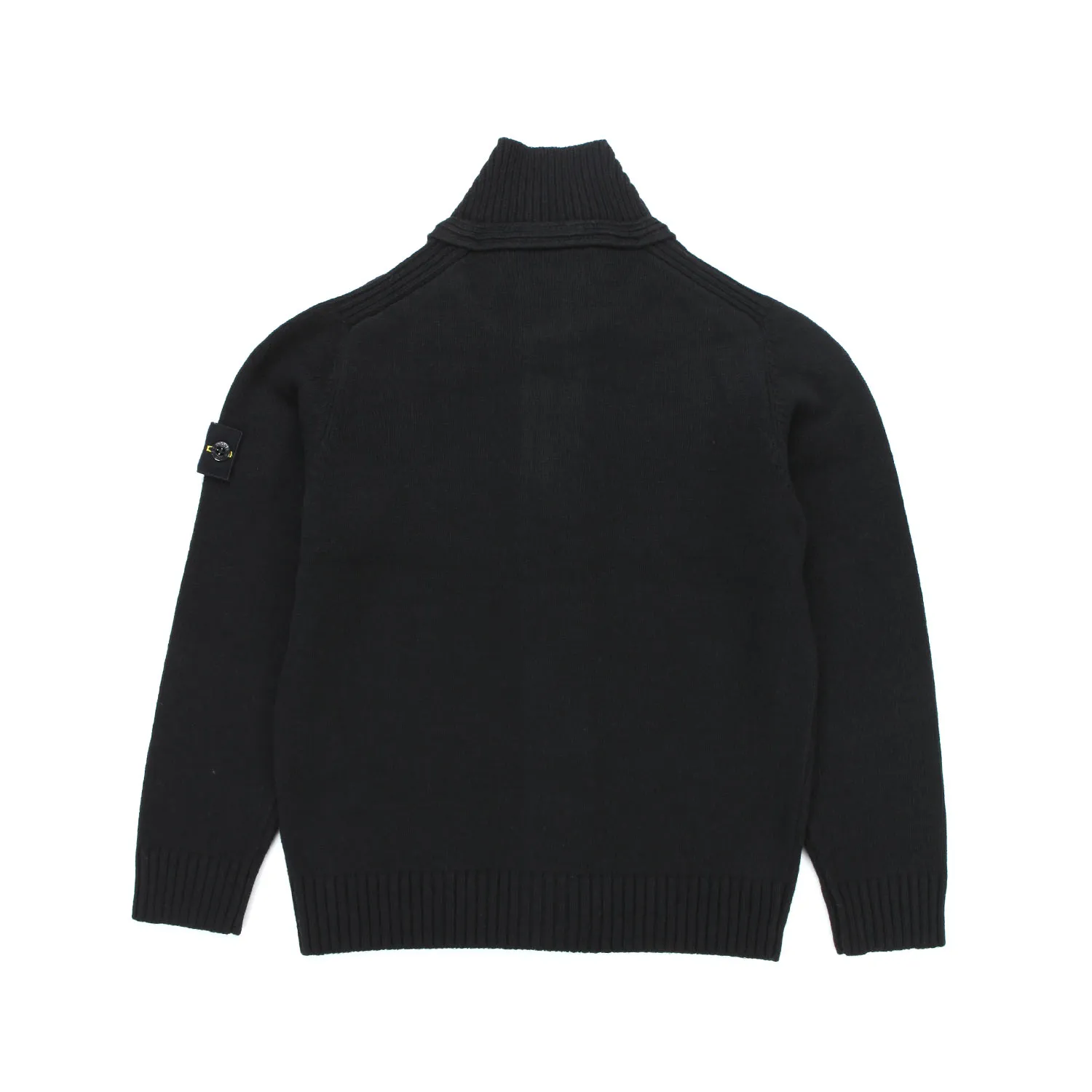 Cardigan Stone Island Nero Con Zip E Bottoni