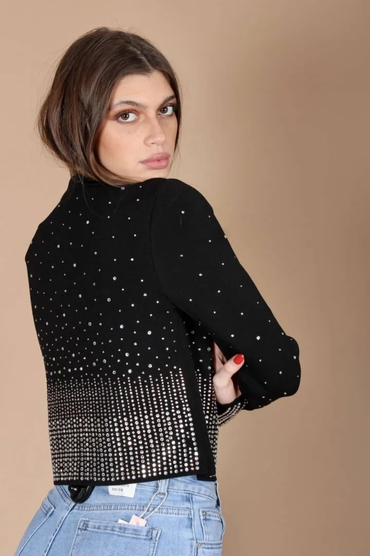 Cardigan Strass – Nero