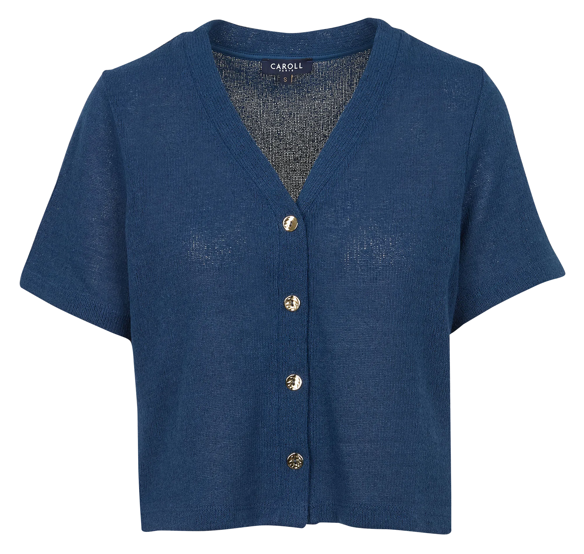  CAROLL   TVACANCES - T-shirt dritta scollo a V | Blu