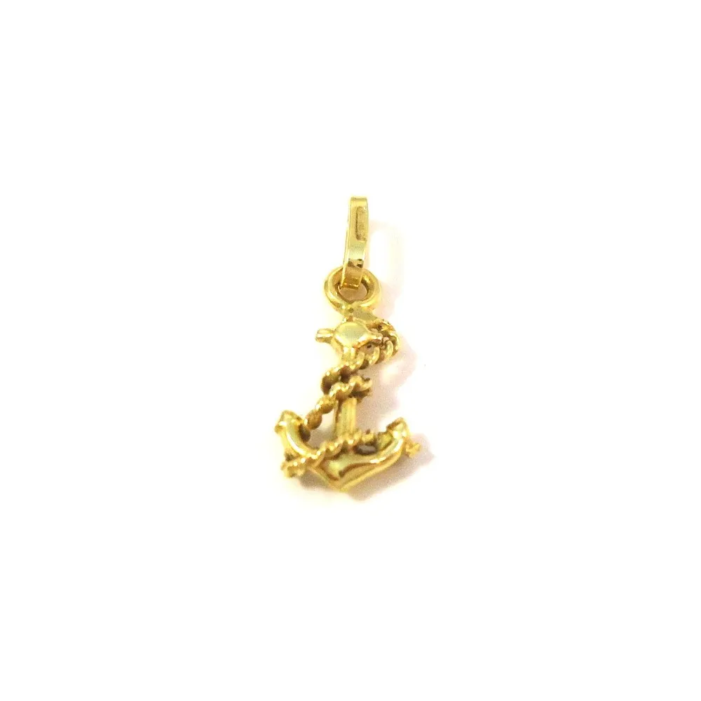 CIONDOLO ANCORA IN ORO GIALLO 18 KT + COLLANA OMAGGIO