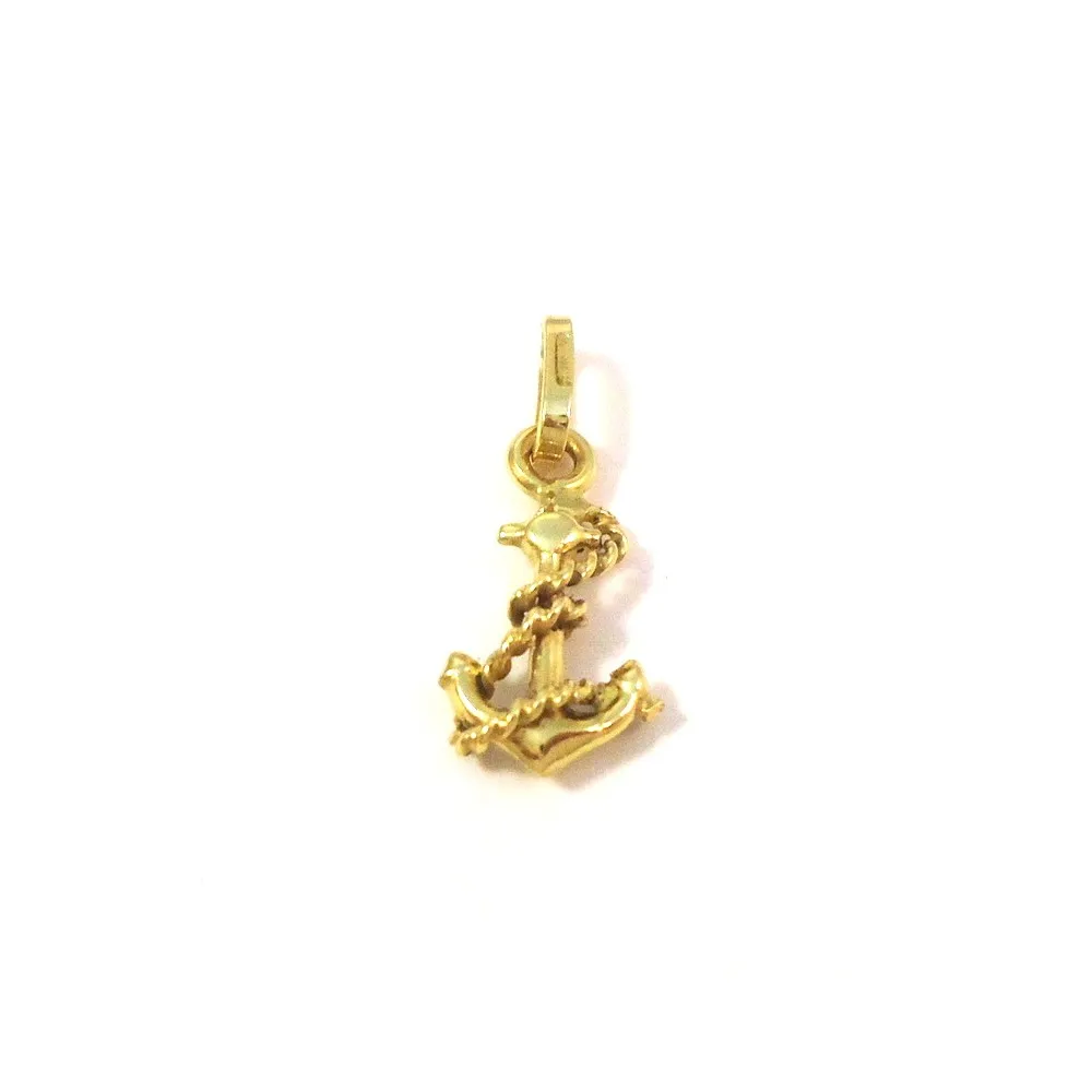 CIONDOLO ANCORA IN ORO GIALLO 18 KT + COLLANA OMAGGIO