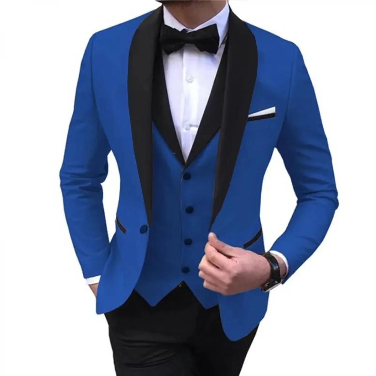 Completo gilet pantaloni 3 pezzi set / 2023 moda casual nuovi uomini boutique business abiti da sposa blazer giacca cappotto pan
