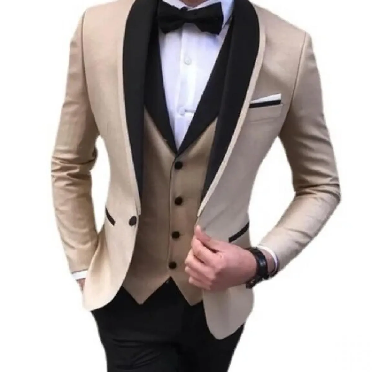 Completo gilet pantaloni 3 pezzi set / 2023 moda casual nuovi uomini boutique business abiti da sposa blazer giacca cappotto pan