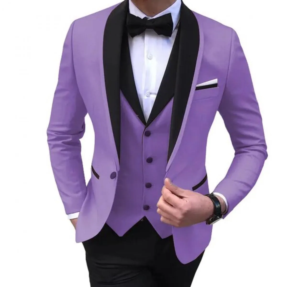 Completo gilet pantaloni 3 pezzi set / 2023 moda casual nuovi uomini boutique business abiti da sposa blazer giacca cappotto pan