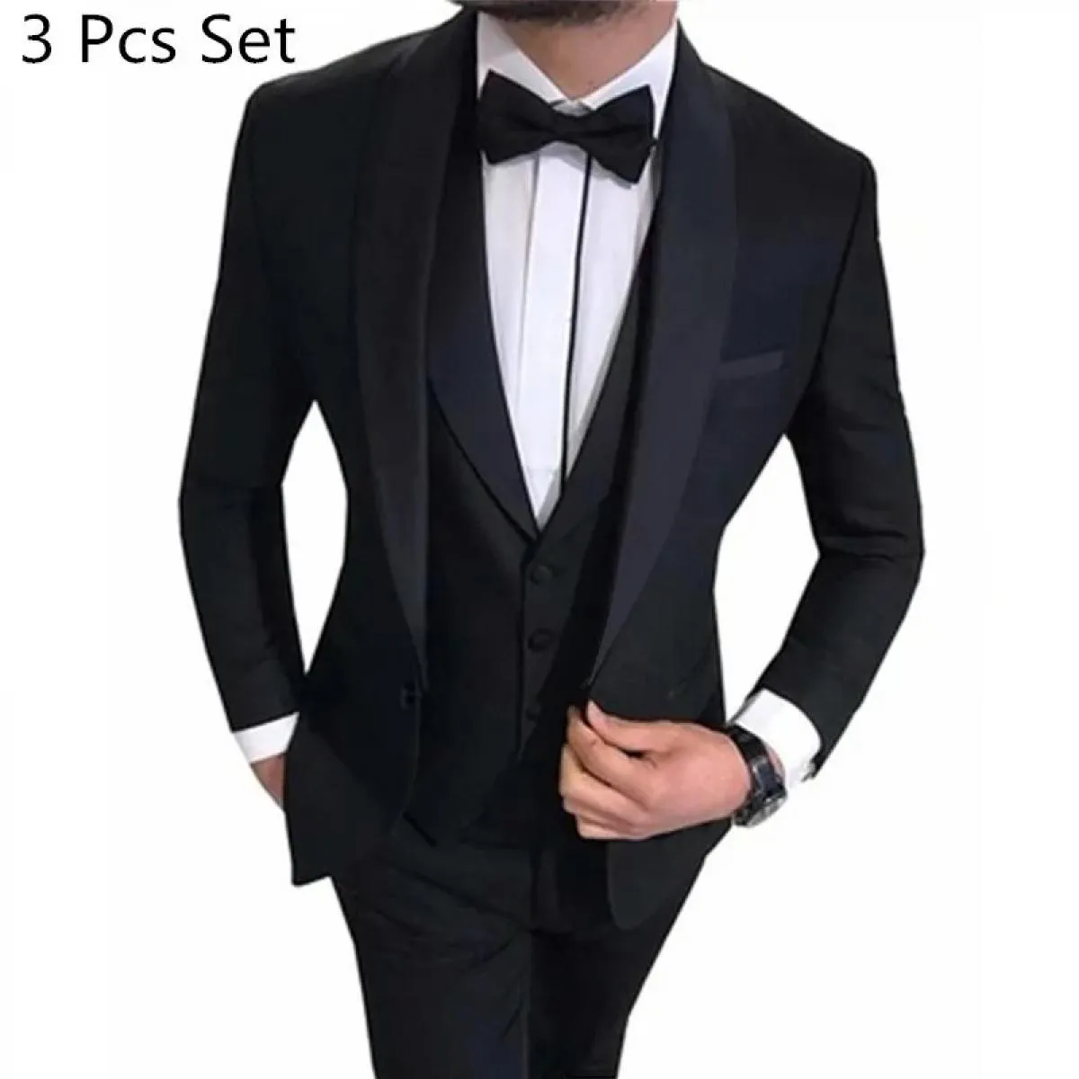 Completo gilet pantaloni 3 pezzi set / 2023 moda casual nuovi uomini boutique business abiti da sposa blazer giacca cappotto pan
