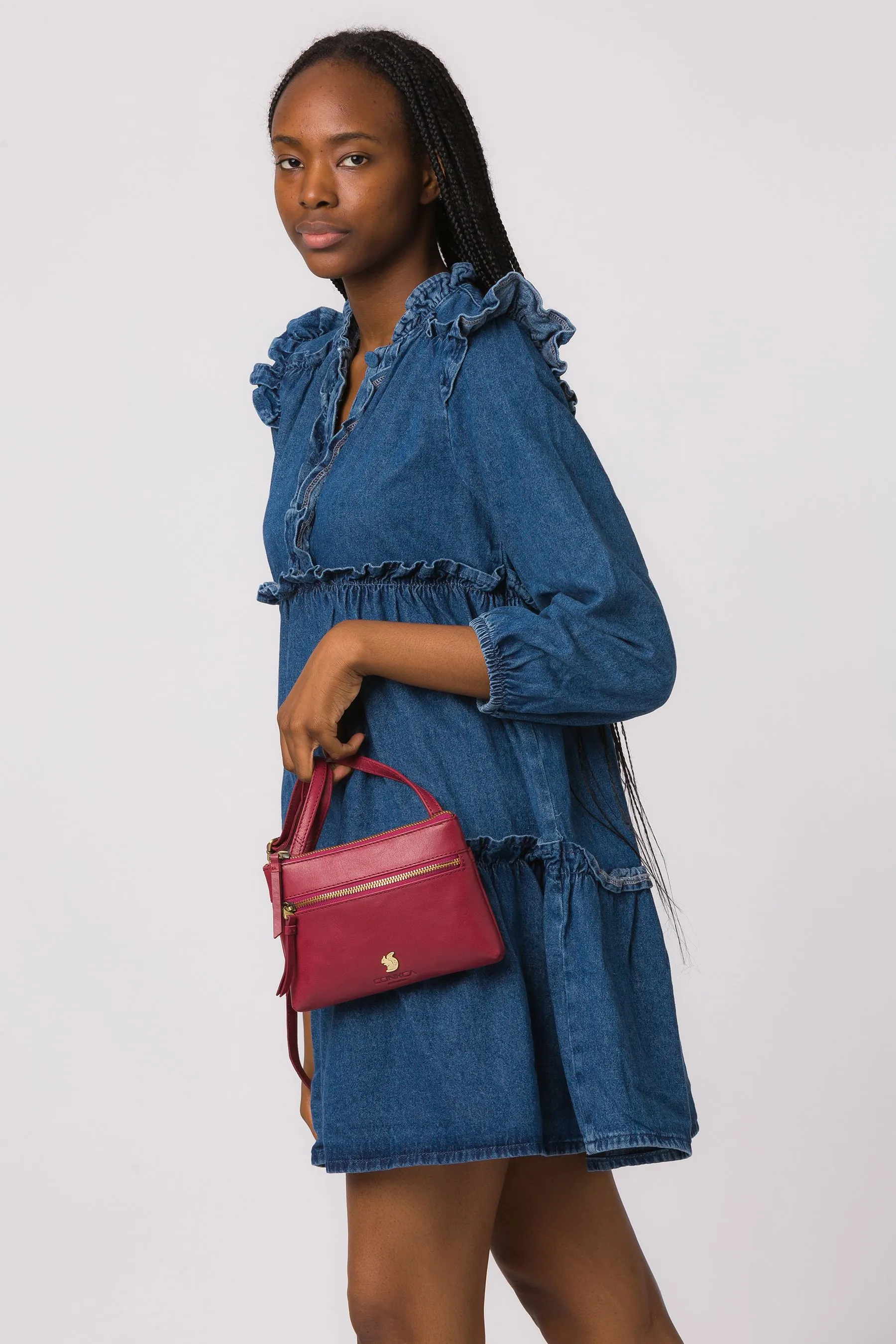 Conkca Blu - Sweetie - Borsa a tracolla in pelle    