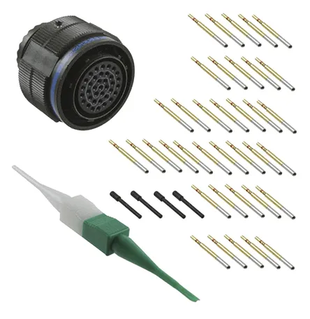 Connettore circolare MIL Maschio Amphenol Limited, Ad angolo diritto, 37 poli, Femmina, Montaggio sospeso