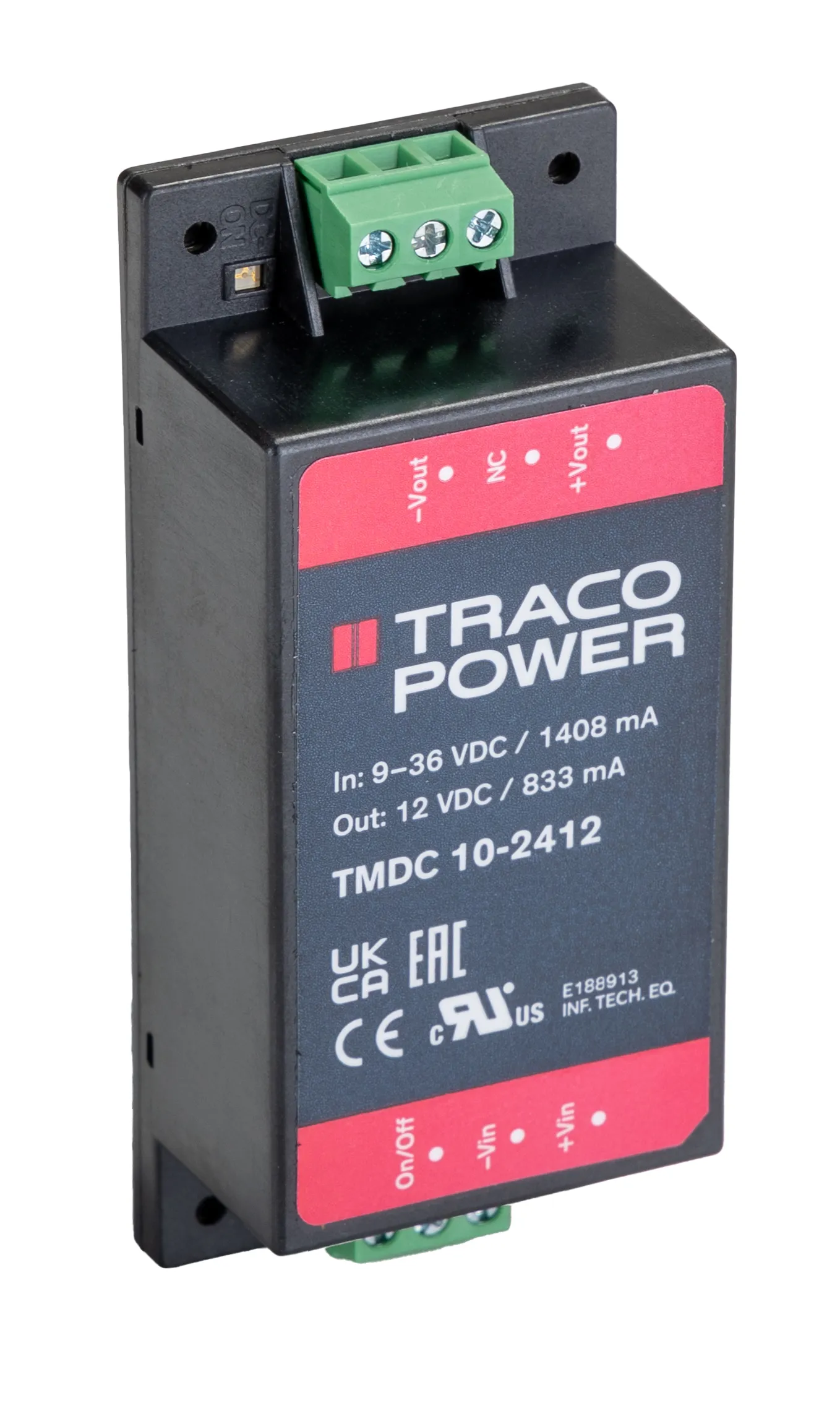 Convertitore c.c.-c.c. 10W, Vin 9 → 36 V c.c., Vout 12V cc, 3kV cc No No